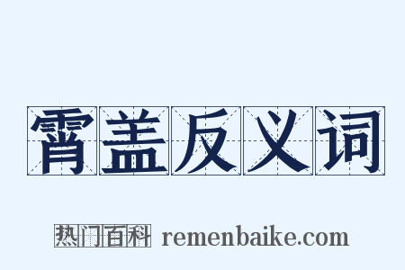 霄盖反义词是什么意思的图片